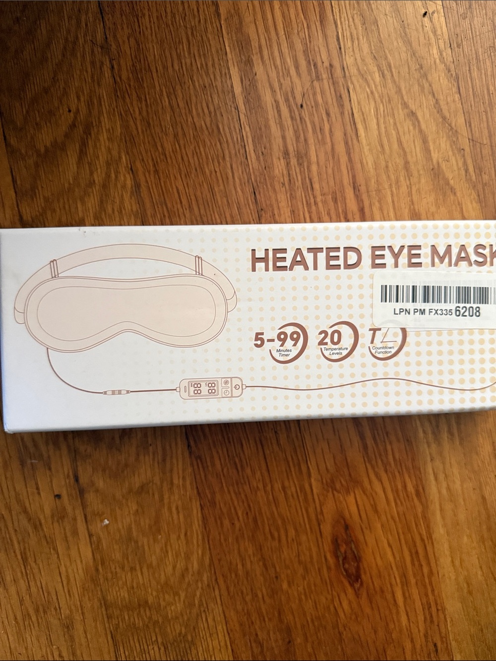 Heated Eye Mask with USB Cord - Black